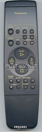 VEQ1691 пульт для видеомагнитофона Panasonic VCR NV-HD600EE и др.