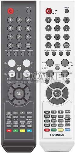 RCF1B ( = SUPRA RCF1W, HYUNDAI TV-DVD2) пульт для телевизора со встроенным DVD SUPRA STV-LC1926WD