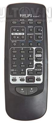 RC-355VC пульт для видеомагнитофона PHILIPS VR255/50 и других