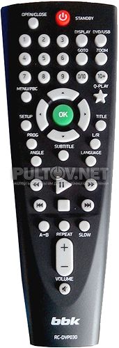 RC-DVP030 пульт для DVD-плеера BBK DVP030S