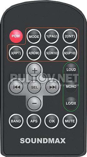 SM-CDM1031 пульт для автомагнитолы Soundmax