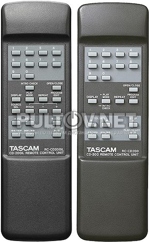 Tascam RC-CD200, RC-CD200iL пульт для CD-проигрывателя Tascam CD-200 и др.